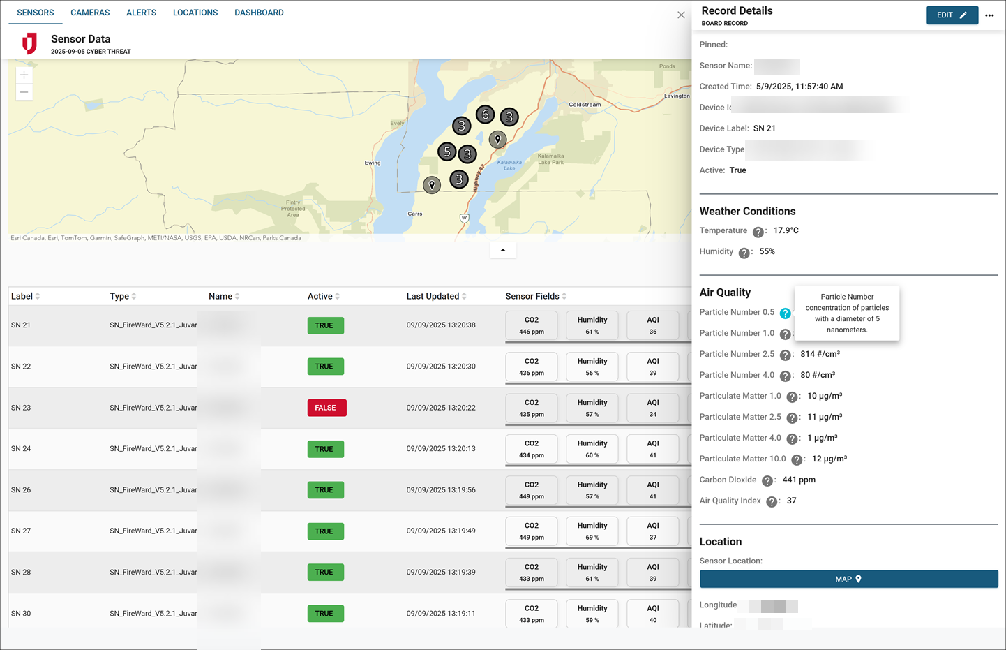 SenseNet Sensor List Light Mode